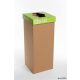 Szelektív hulladékgyűjtő, újrahasznosított, angol felirat, 50 l, RECOBIN "Office", zöld