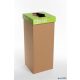 Szelektív hulladékgyűjtő, újrahasznosított, angol felirat, 50 l, RECOBIN "Office", zöld