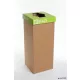 Szelektív hulladékgyűjtő, angol felirat, 50 l, RECOBIN "Office", zöld