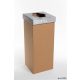 Szelektív hulladékgyűjtő, újrahasznosított, angol felirat, 50 l, RECOBIN "Office", szürke