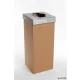 Szelektív hulladékgyűjtő, újrahasznosított, angol felirat, 50 l, RECOBIN 'Office', szürke
