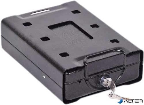 Értéktároló, mobil, 1,1 l, 70x160x220 mm, KINGSAFE "Car Safe"