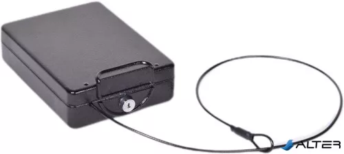 Értéktároló, mobil, 1,1 l, 70x160x220 mm, KINGSAFE "Car Safe"