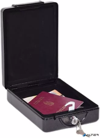 Értéktároló, mobil, 1,1 l, 70x160x220 mm, KINGSAFE "Car Safe"