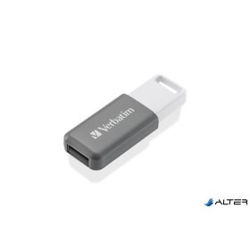   Pendrive, 128GB, USB 2.0, VERBATIM "Databar", szürke