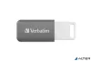 Pendrive, 128GB, USB 2.0, VERBATIM "Databar", szürke