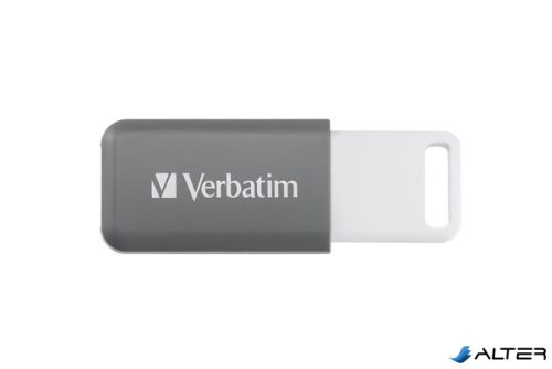 Pendrive, 128GB, USB 2.0, VERBATIM "Databar", szürke