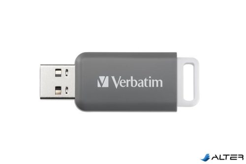 Pendrive, 128GB, USB 2.0, VERBATIM "Databar", szürke