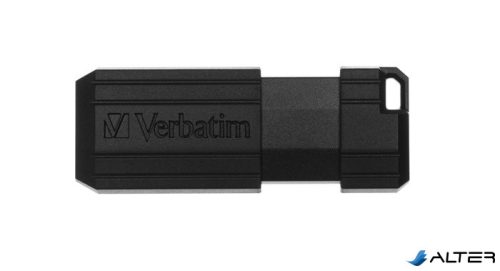 Pendrive, 128GB, USB 2.0, 10/4MB/sec, VERBATIM "PinStripe", fekete