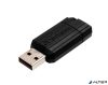 Pendrive, 128GB, USB 2.0, 10/4MB/sec, VERBATIM "PinStripe", fekete