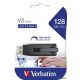 Pendrive, 128GB, USB 3.2, 80/25 MB/s, VERBATIM "V3", fekete-szürke