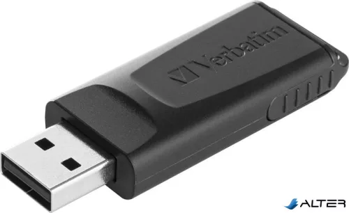 Pendrive, 128GB, USB 2.0, VERBATIM "Slider", fekete
