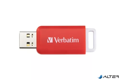 Pendrive, 16GB, USB 2.0, VERBATIM "Databar", piros
