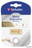 Pendrive, 16GB, USB 3.2, VERBATIM 'Executive Metal' arany
