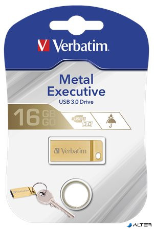 Pendrive, 16GB, USB 3.2, VERBATIM "Executive Metal" arany