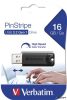 Pendrive, 16GB, USB 3.0, VERBATIM "Pinstripe", fekete