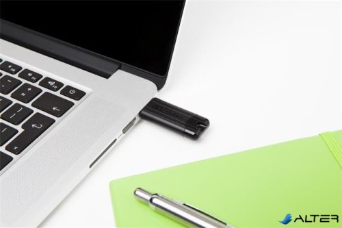 Pendrive, 16GB, USB 3.0, VERBATIM "Pinstripe", fekete