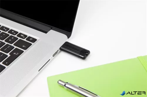 Pendrive, 16GB, USB 3.0, VERBATIM "Pinstripe", fekete
