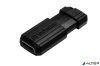 Pendrive, 16GB, USB 2.0, 10/4MB/sec, VERBATIM 'PinStripe', fekete