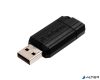 Pendrive, 16GB, USB 2.0, 10/4MB/sec, VERBATIM "PinStripe", fekete