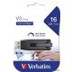 Pendrive, 16GB, USB 3.0, 60/12 MB/sec, VERBATIM "V3", fekete-szürke