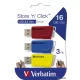 Pendrive, 3 x 16GB, USB 3.2, 80/25MB/sec, VERBATIM "Store n Click", piros, kék, sárga