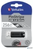 Pendrive, 256GB, USB 3.2, VERBATIM "Pinstripe", fekete