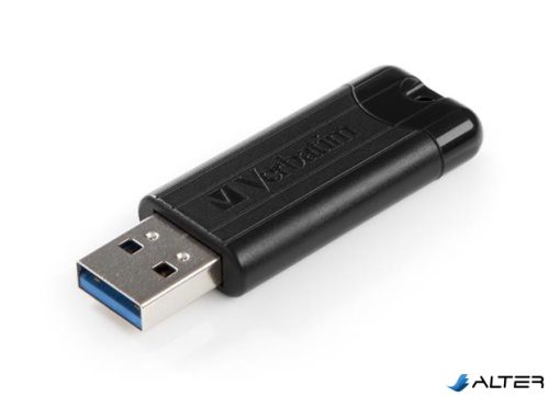 Pendrive, 256GB, USB 3.2, VERBATIM 'Pinstripe', fekete