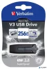 Pendrive, 256GB, USB 3.2, 80/25 MB/s, VERBATIM 'V3', fekete-szürke