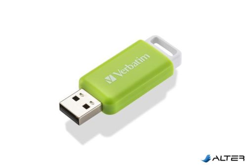 Pendrive, 32GB, USB 2.0, VERBATIM 'Databar', zöld