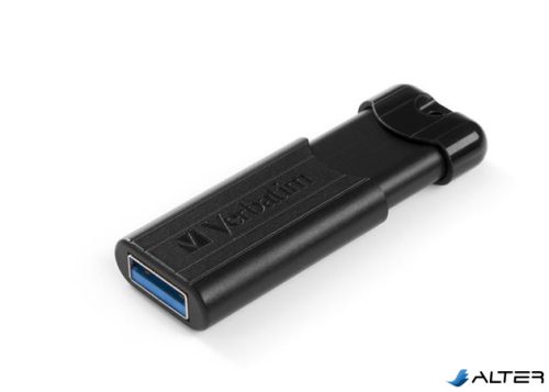 Pendrive, 32GB, USB 3.2, VERBATIM 'Pinstripe', fekete