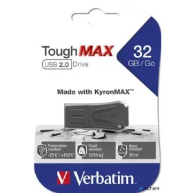   Pendrive, 32GB, USB 2.0, extra ellenálló, VERBATIM "ToughMAX", fekete