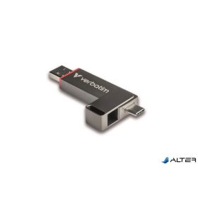   Pendrive, 512GB, USB-A/C 3.2 Gen1, VERBATIM 'Dual QuickStick', fekete