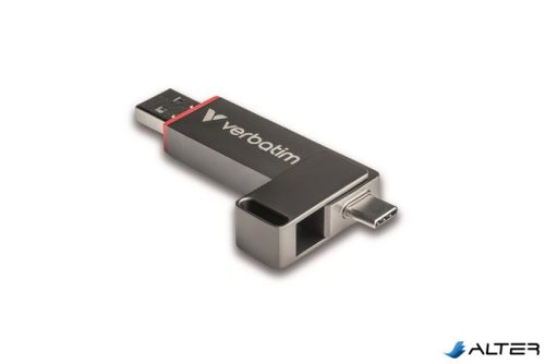 Pendrive, 512GB, USB-A/C 3.2 Gen1, VERBATIM "Dual QuickStick", fekete