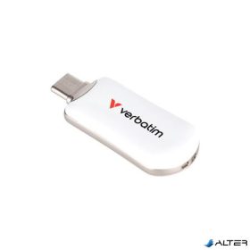   Pendrive, 512GB, USB-C 3.2 Gen1, VERBATIM 'Plectra', fehér