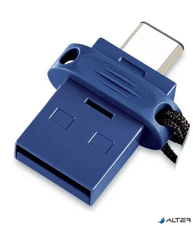 Pendrive, 64GB, USB 3.0+USB-C adapter, VERBATIM, "DUAL"