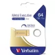 Pendrive, 64GB, USB 3.0,  VERBATIM "Exclusive Metal" arany