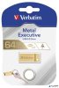 Pendrive, 64GB, USB 3.0,  VERBATIM "Exclusive Metal" arany