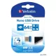 Pendrive, 64GB, USB 3.2, 80/25MB/s, VERBATIM 'Nano'