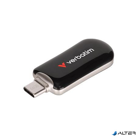 Pendrive, 64GB, USB-C 3.2 Gen1, VERBATIM "Plectra", fekete