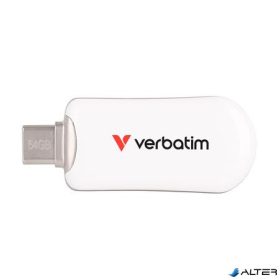   Pendrive, 64GB, USB-C 3.2 Gen1, VERBATIM "Plectra", fehér