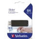 Pendrive, 64GB, USB 2.0, VERBATIM 'Slider', fekete