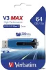 Pendrive, 64GB, USB 3.0, 175/80 MB/sec, VERBATIM "V3 MAX", kék-fekete