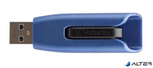 Pendrive, 64GB, USB 3.0, 175/80 MB/sec, VERBATIM "V3 MAX", kék-fekete