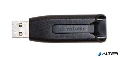 Pendrive, 64GB, USB 3.2, 80/25 MB/s, VERBATIM "V3", fekete-szürke