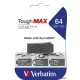 Pendrive, 64GB, USB 2.0, extra ellenálló, VERBATIM "ToughMAX", fekete