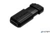 Pendrive, 8GB, USB 2.0, 10/4MB/sec, VERBATIM 'PinStripe', fekete