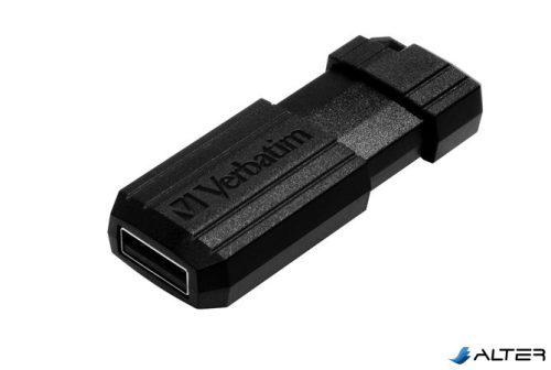 Pendrive, 8GB, USB 2.0, 10/4MB/sec, VERBATIM 'PinStripe', fekete