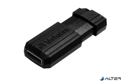 Pendrive, 8GB, USB 2.0, 10/4MB/sec, VERBATIM "PinStripe", fekete