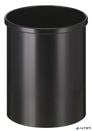Nyitott tetejű szemetes, fém, 15 l, VEPA BINS, fekete